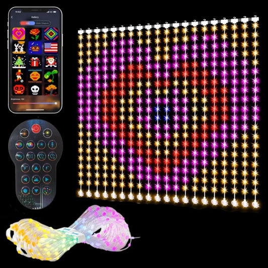 Smart Animated Curtain String Lights